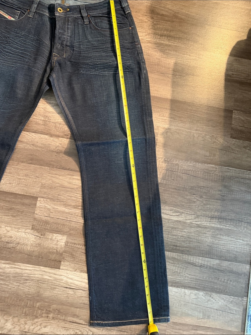 Diesel Industry Men's Dark Blue Straight Fit Jeans - Picture 6 of 12